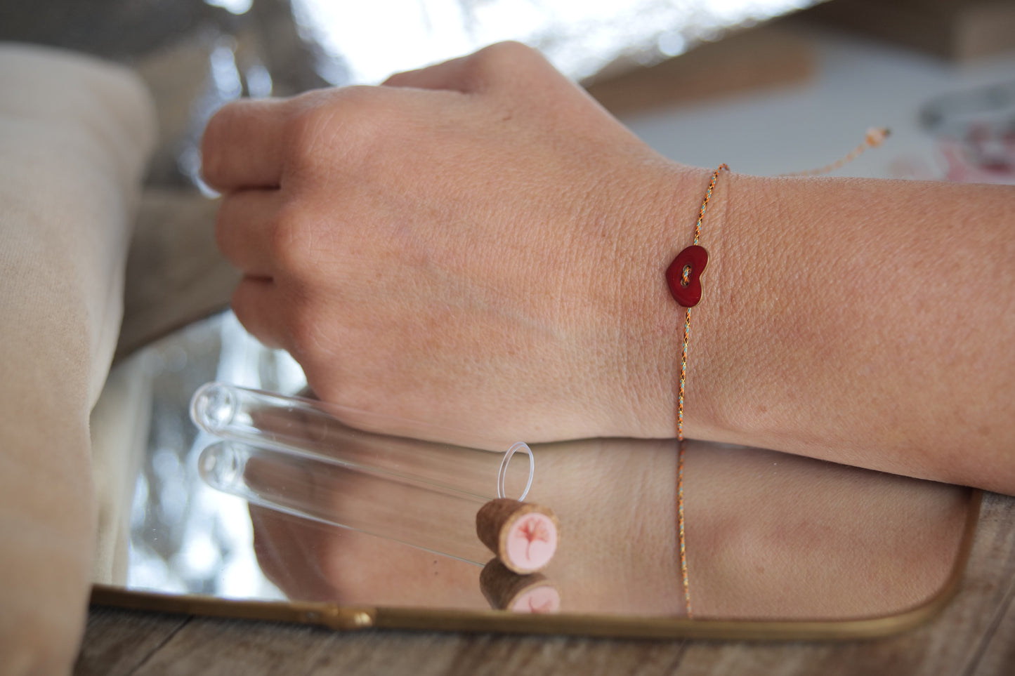 Bracciale cuore rosso